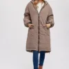 FC02100-04 Wingtu Factory Longline Quilted Jacket – Warm & Stylish Winter Coat for Women