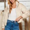 FC02103-05 Velvet Textured Quilted Puffer Jacket – Luxurious & Warm Winter Outerwear for Women