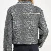 FC02106-04 Quilted Padded Leopard Twill Jacket – Stylish & Warm Winter Outerwear for Women