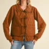 Wingtu Factory Quilted Jacket with Ruffled Detailing – Stylish and Warm Winter Outerwear for Women