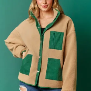 Holiday Gingerbread House Sherpa Jacket – Festive & Cozy Christmas Outerwear