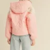FC0292-03 Mixed Media Puff Jacket with Hood – Stylish & Warm Women’s Winter Outerwear