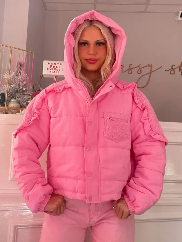 Coldhearted Cutie Ruffled Cotton Jacket – Cute & Warm Women’s Winter Outerwear
