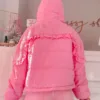 Coldhearted Cutie Ruffled Cotton Jacket – Cute & Warm Women’s Winter Outerwear