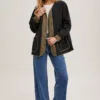 Button-Up Quilted Jacket – Stylish & Warm Winter Outerwear for Women Black