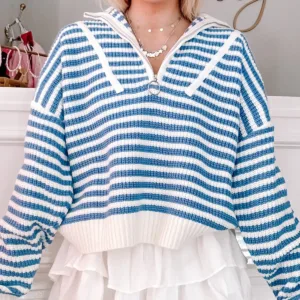 Cozy By The Coast Pullover – Soft & Stylish Sweater for Casual Outings