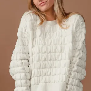 Textured Sweater Knit Top – Cozy & Stylish Women's Sweater for All Seasons
