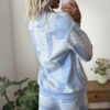 Autumn New Loose Casual Set for Women, Print Patchwork Plaid Long Sleeves Two-Piece Lounge Wear Set - Thumbnail Image 4