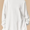 Autumn New Solid Color Half-neck Top for Women, Lace hem Sweatshirt for Women - Thumbnail Image 4