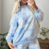 Autumn New Loose Casual Set for Women, Print Patchwork Plaid Long Sleeves Two-Piece Lounge Wear Set - Thumbnail Image 3