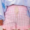 2026 Summer New High-waist shorts for women, European/Oriental fresh style, pattern printing, ruffles and drawstrings, casual pants for women - Thumbnail Image 3