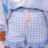2026 Summer New High-waist shorts for women, European/Oriental fresh style, pattern printing, ruffles and drawstrings, casual pants for women - Thumbnail Image 1