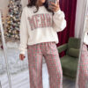 Christmas Merry Casual Style Embroidered Lettering Patch Sweatshirt for Women - Thumbnail Image 3