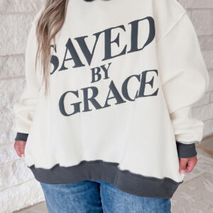 Plus Size half-collar long-sleeve tops for women, fashion letter print oversize sweatshirt, women's clothing wholesale